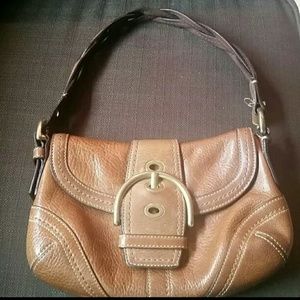 Leather small coach purse